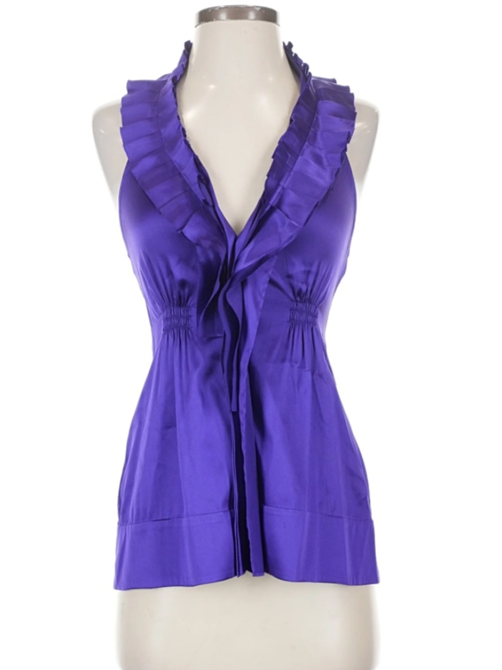BCBGMAXAZRIA silk halter top